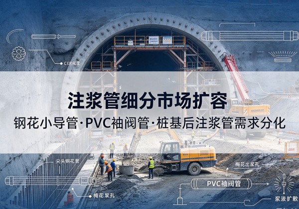 分宜注浆管细分市场扩容，隧道钢花小导管、PVC 袖阀管、桩基后注浆管需求分化